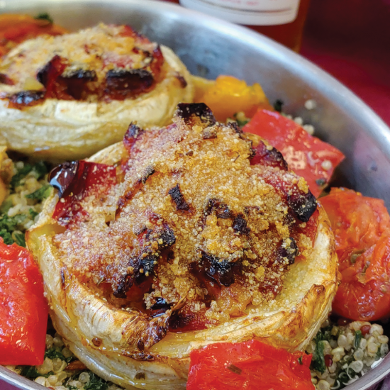 Vegan Stuffed Artichoke Bottoms