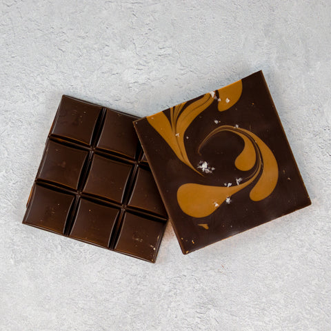 Chocolate Bar - Dark 67%, Milk Chocolate Caramel with Salt Flower