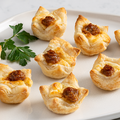 Caramelized Onion, Feta, & Bacon Tarts (12 Pieces)