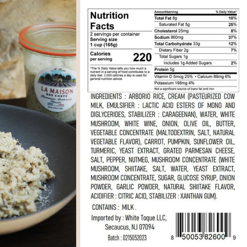 Parmesan Mushroom Risotto Maison des Chefs