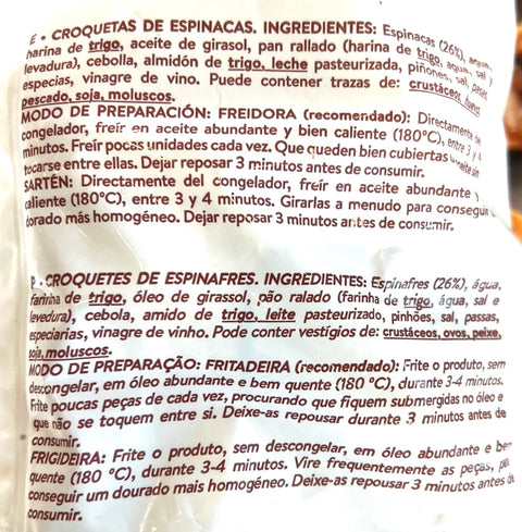 Spinach and Pine Nuts Croquettes