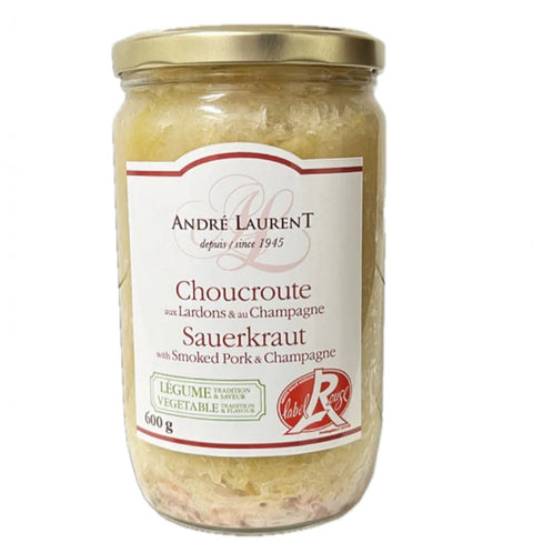 Andre Laurent Sauerkraut Cooked/ Choucroute francaise in Glass Jar