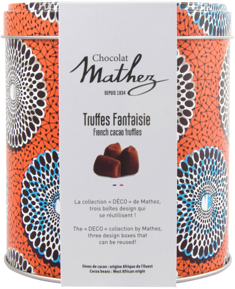 Mathez Cocoa-powdered truffles deco wax tin