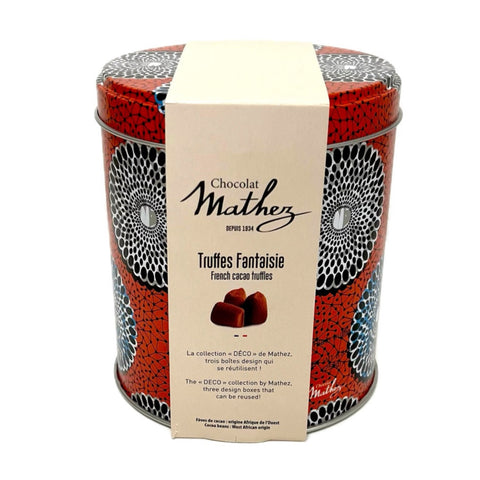 Mathez Cocoa-powdered truffles deco wax tin
