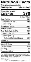 Image of the Nutrition Facts for the French Vanilla Cr??me Br??l??e.