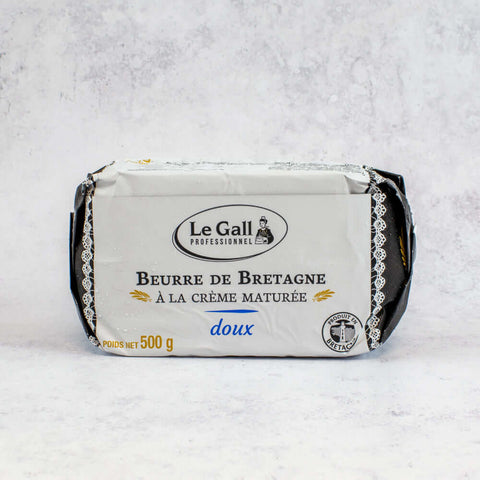 The Gall Butter Block Unsalted in its packaging, front view. 