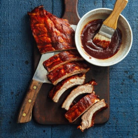 Barbecued Iberico Pork Ribs with Quince Glaze