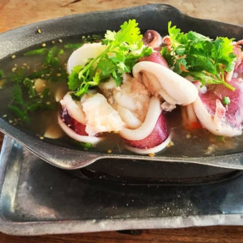 Calamari recipe with garlic-lime sauce