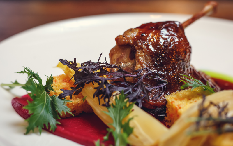 Duck Leg Confit, Croquettes & Yellow Wax Beans