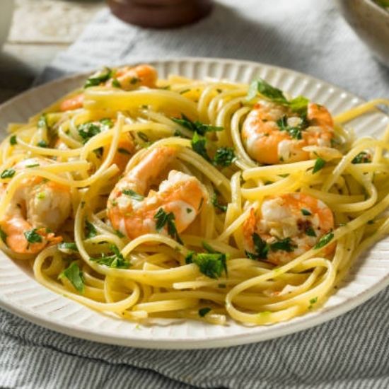 Mediterranean Shrimp Linguine