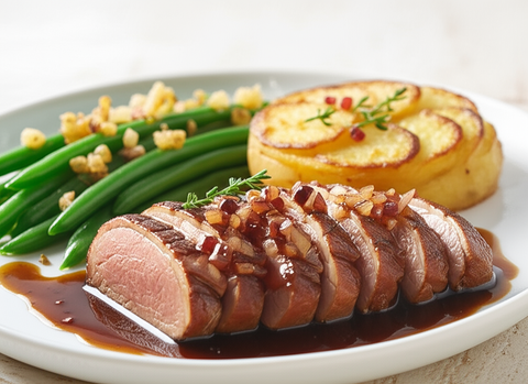Duck Magret with Honey and Balsamic Glaze