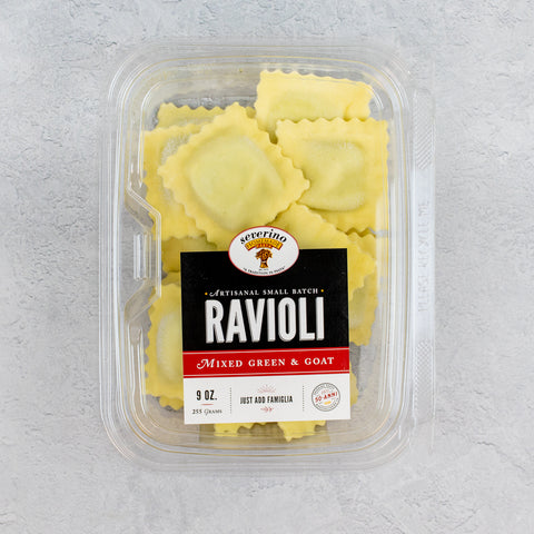Medium Mixed Green and Goat Cheese Ravioli