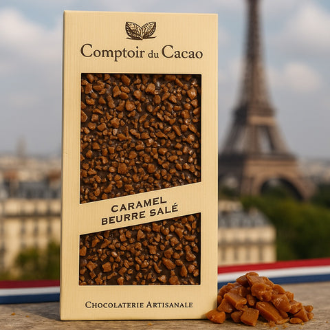 Comptoir du Cacao - Dark chocolate bar w/ salted butter caramel
