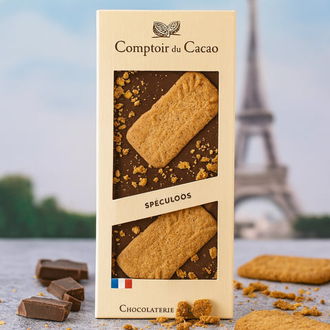 Comptoir du Cacao - Milk chocolate bar w/ speculoos cookies