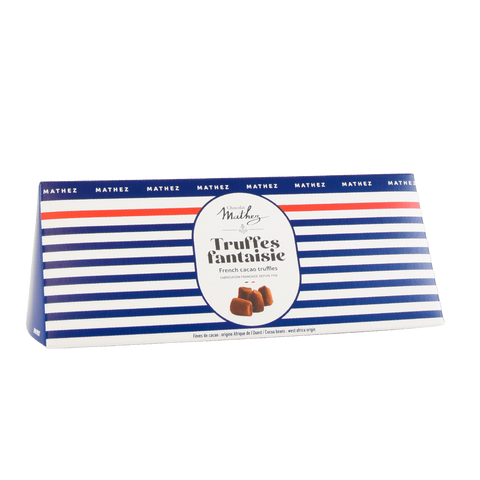 Cocoa-powdered truffles  plain  triangular Navy box