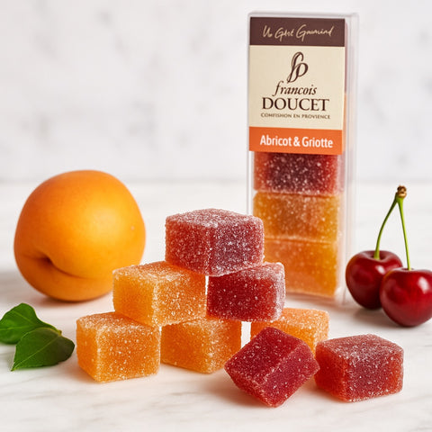 Francois Doucet Pear and Raspberry Fruits paste squares