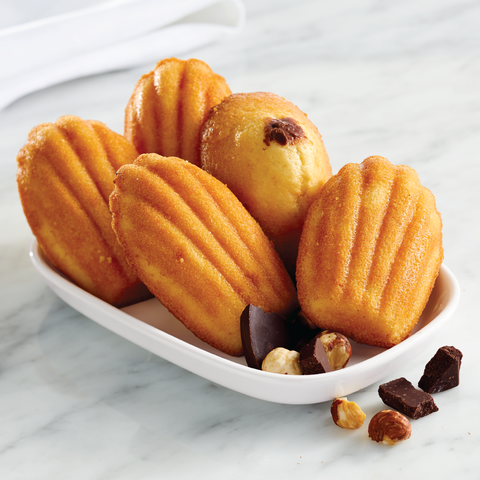 Chocolatey Hazelnut Filled Madeleines