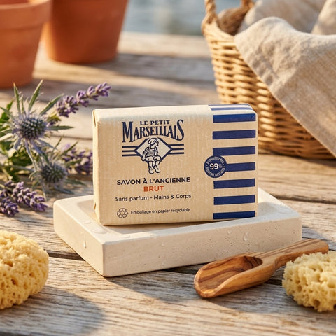 Le Petit Marseillais Savon Brut - French Marseille Soap Bar Unscented