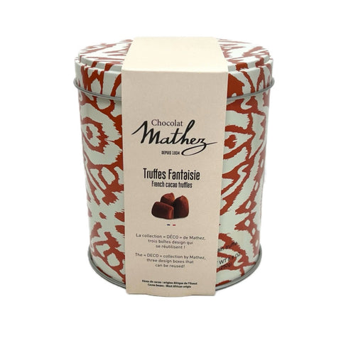 Mathez Cocoa-powdered truffles deco waka tin