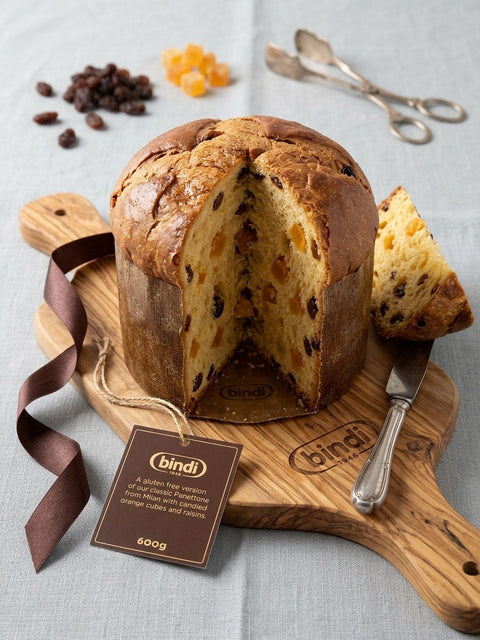 Panettone with raisins and candied orange gluten free
