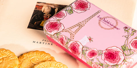 La Sablesienne Pur Butter Shortbread biscuits w/ caramel chips mini tin