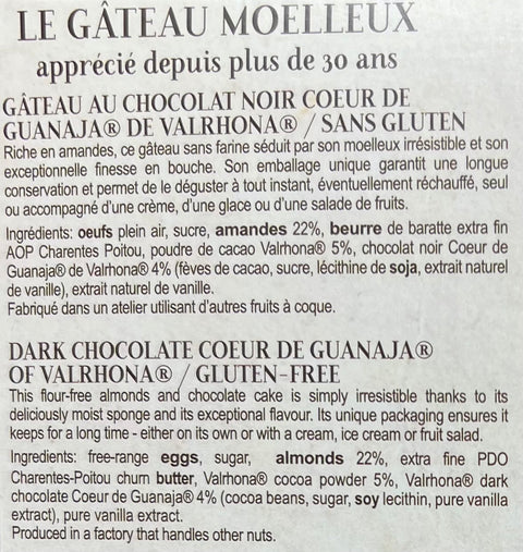 Biscuiterie de Provence GF Almond Cake w/ Valrhona Chocolate