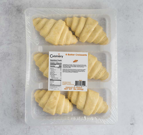 6 French Butter Croissants