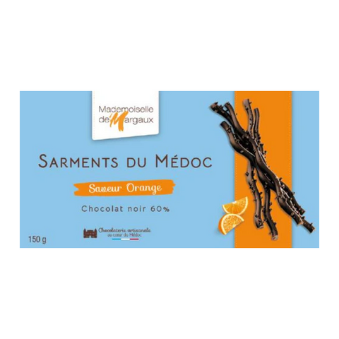Chocolaterie de Margaux Dark chocolate twigs with orange