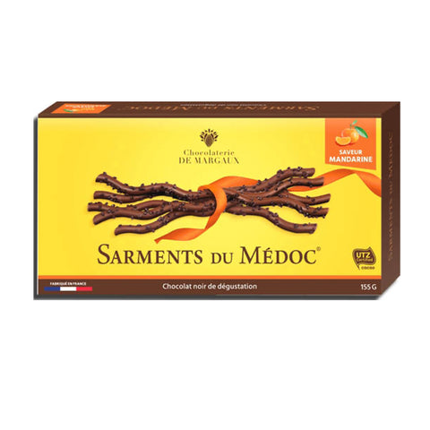 Chocolaterie de Margaux Dark chocolate twigs with mandarin