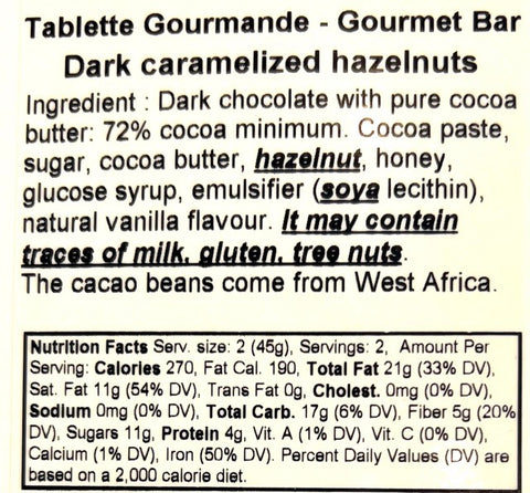 Comptoir du Cacao Milk chocolate bar w/ caramelized hazelnuts