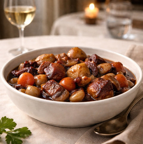 Coq au Vin - Chicken in Merlot wine