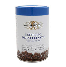 Miscela d'Oro Espresso Ground Decaf Coffee in Can 8.8 oz