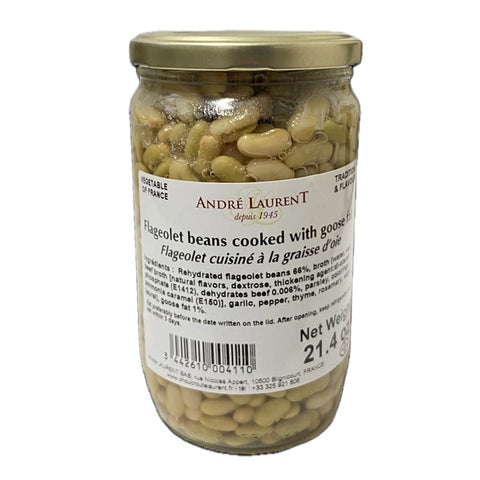 Andre Laurent Flageolet Beans Cooked in Goose Fat in Glass Jar