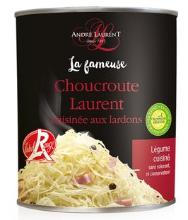 Andre Laurent Sauerkraut smoked pork strips in can
