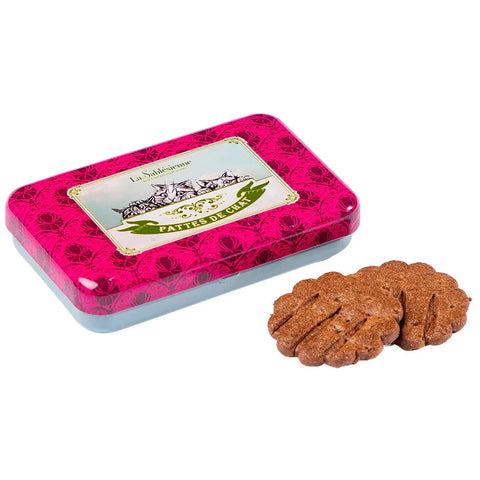 La Sablesienne Pur Butter All-chocolate Shortbread biscuits cat's paws mini tin