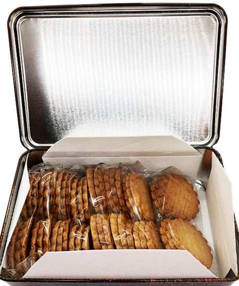 Maison Peltier Galettes Paris blue w/ heart tin
