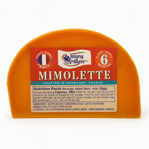 Isigny Pre-cut Mimolette French Cheese 6 months aged
