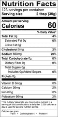 Image of the Nutrition Facts for the Clovis Dijon Original Mustard.