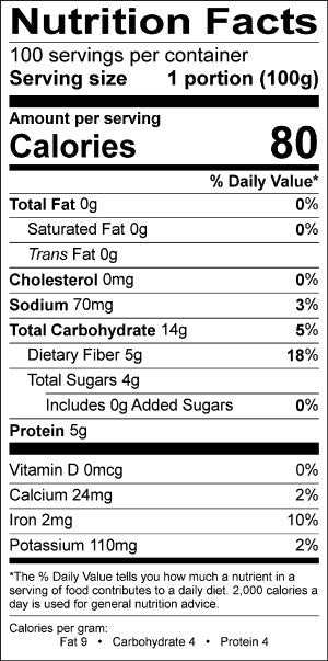 Image of the Nutrition Facts for the Extra Fine French Peas.