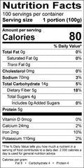 Image of the Nutrition Facts for the Extra Fine French Peas.