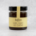 Honey - Oak of the Kalios brand in its glass jar, front view. 