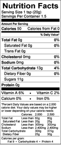 Image of the Nutrition Facts for the Apricot Preserves from Bonne Maman.