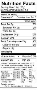 Image of the Nutrition Facts for the Plum Bonne Maman 13oz.