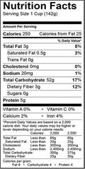 Image of the Nutrition Facts for the Golden Quinoa.
