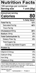Image of the Nutrition Facts for the Unsalted Echire Butter Cup.