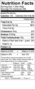 Image of the Nutrition Facts for the Empanada Dough.