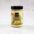 Hollandaise Sauce from Maison Poitier, in a glass jar, front view. 