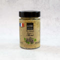 Morel Sauce from Maison Poitier, in a glass jar, front view. 