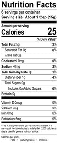 Image of the Nutrition Facts for the Kalamata Olive Spread Tapenade.