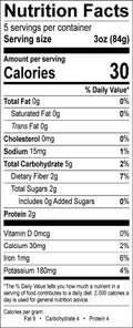 Image of the Nutrition Facts for the Cauliflower and Broccoli Veggie Mix.
